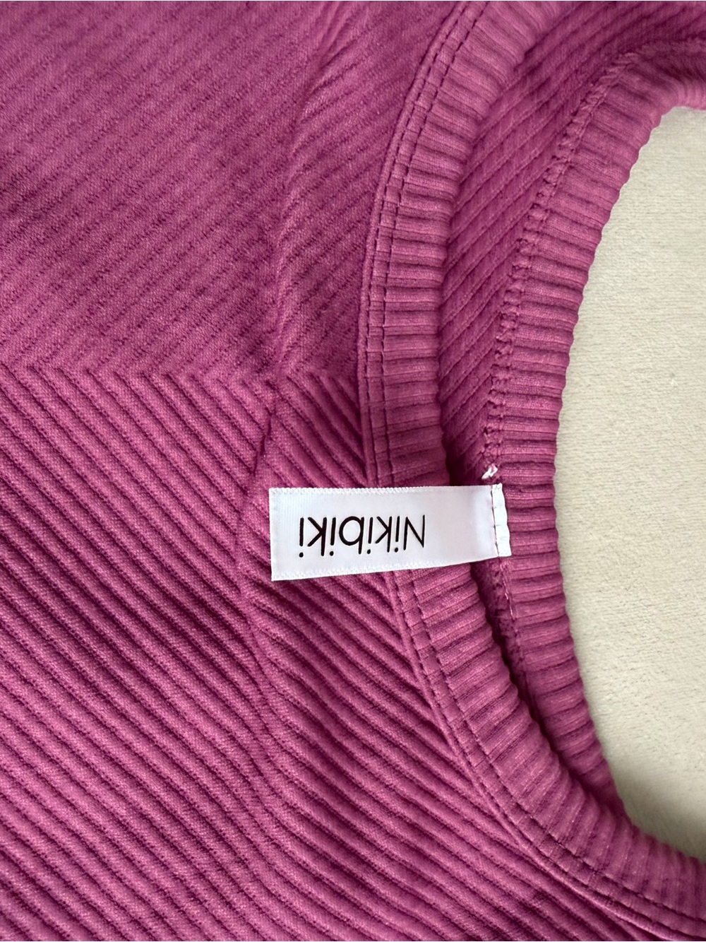 Nikibiki Ribbed Bandeau Top - Mauve Purple **never worn**